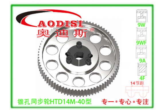 HTD14M-40錐孔同步帶輪